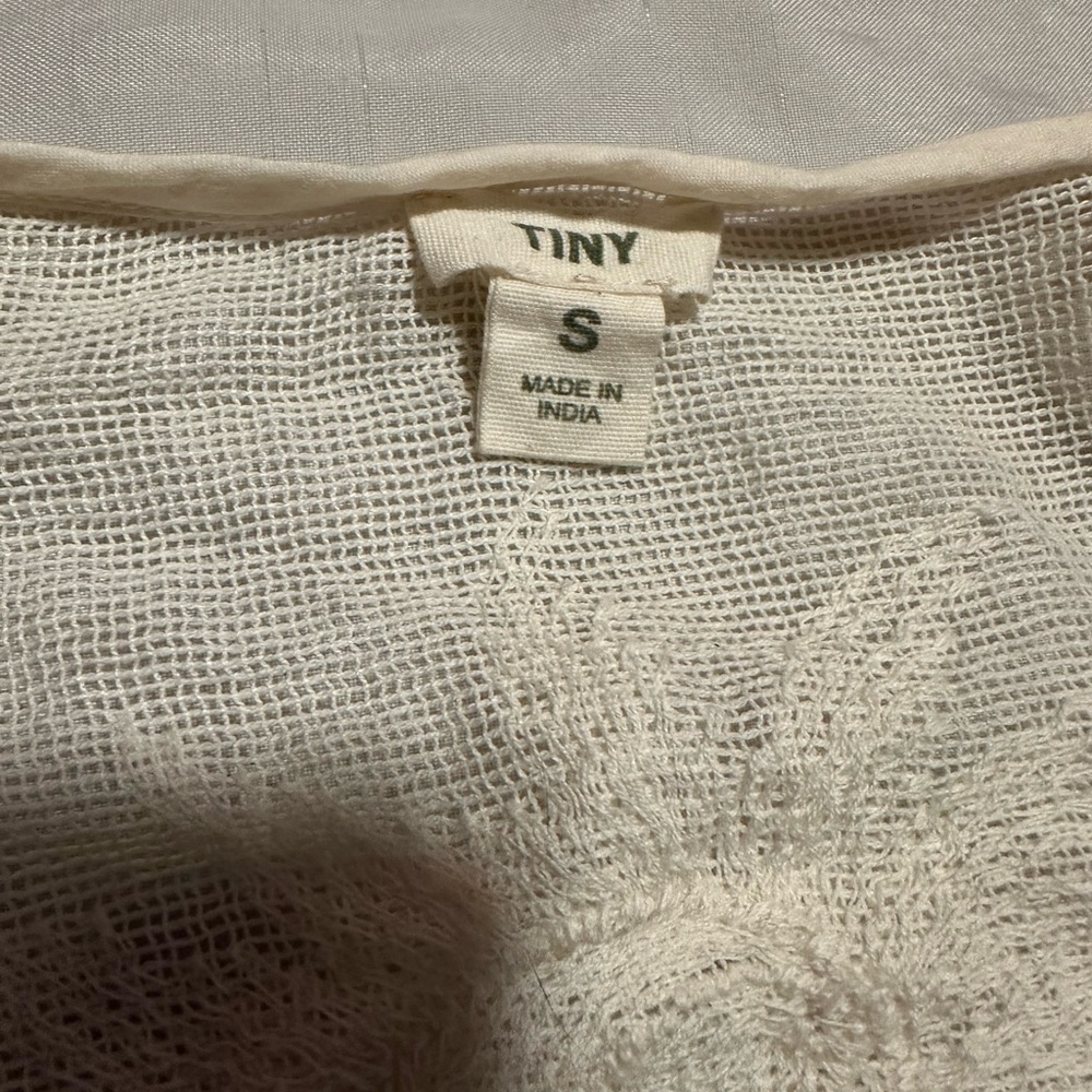 Anthropologie Lace Crochet Boho Top Cinch Waist Sz S - Picture 8 of 8